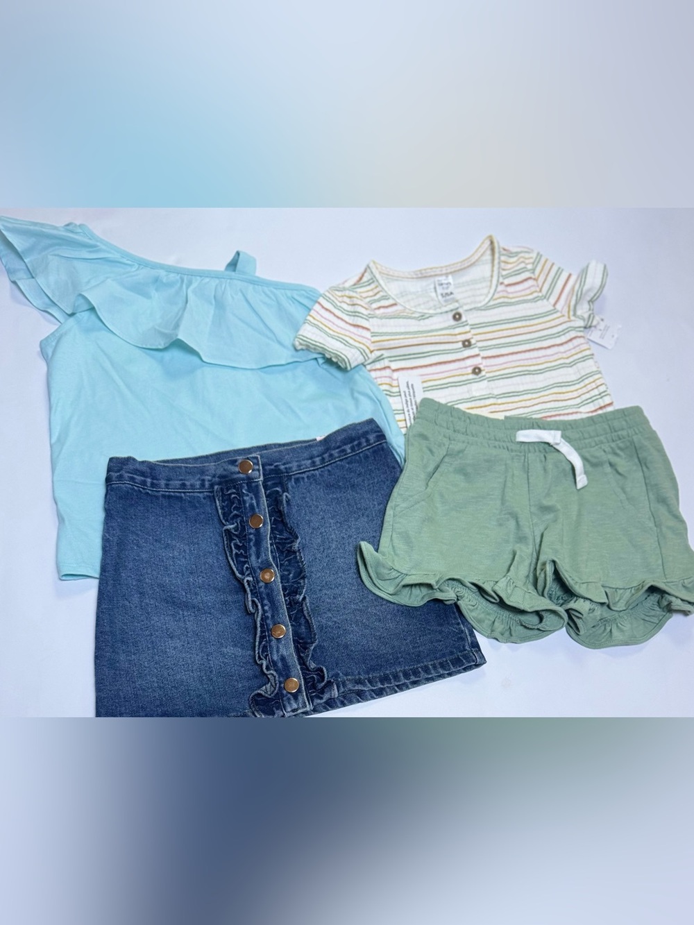 NWT Girls Size 5-6 Summer Outfit Bundle Janie and Jack Carter’s SO 4 Pieces